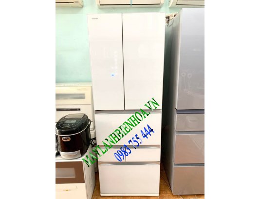 Tủ Lạnh Nội Địa Nhật Inverter Toshiba GR-R510FZ (UW) 508L ,Gương Cảm Ứng