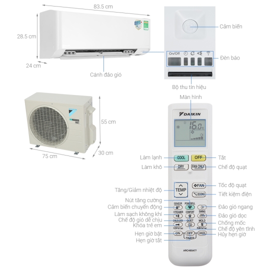 Máy Lạnh Daikin 2HP inverter FTKB50YVMV