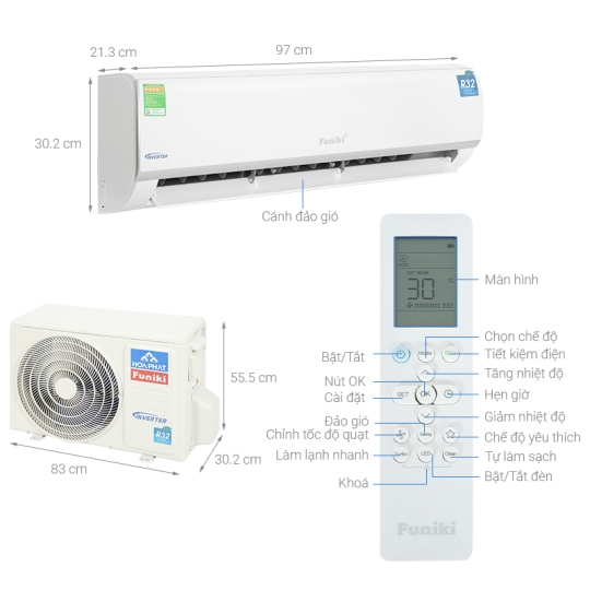 Máy Lạnh Funiki 2HP Inverter HIC18TMU ST3