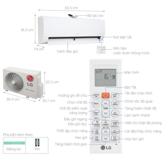 Máy lạnh LG 1.5HP inverter V13APFP
