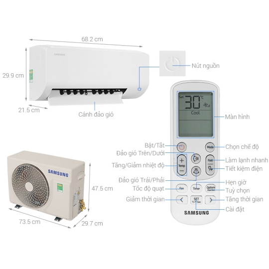 Máy Lạnh SamSung 1HP inverter AR10DYHZAWKNSV
