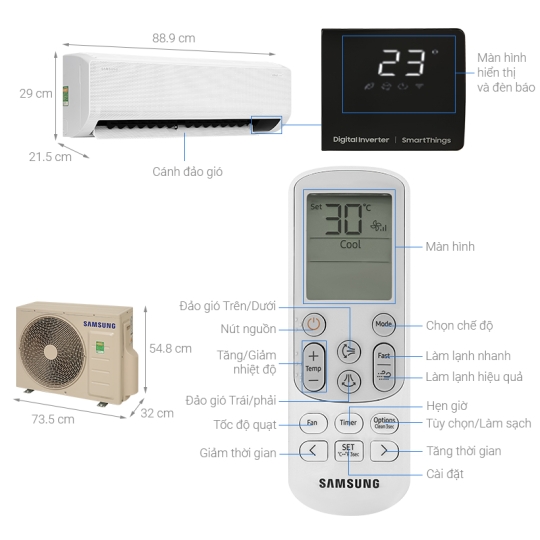Máy Lạnh SamSung 2HP inverter AR18CYFCAWKNSV