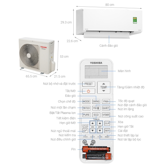 Máy Lạnh Toshiba 1 HP inverter RAS-H10E2KCVG-V